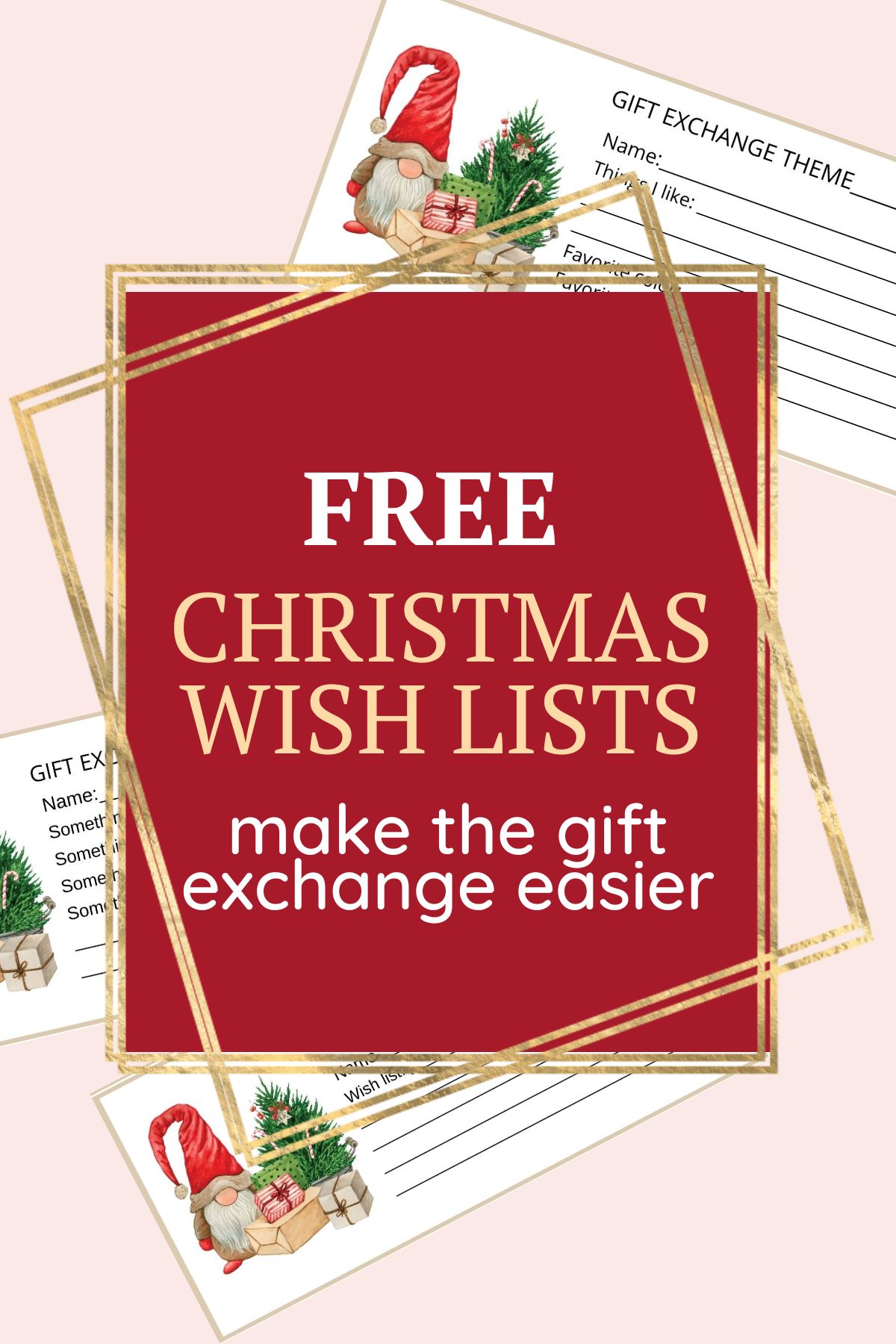 4 Free Printable Christmas Wish Lists