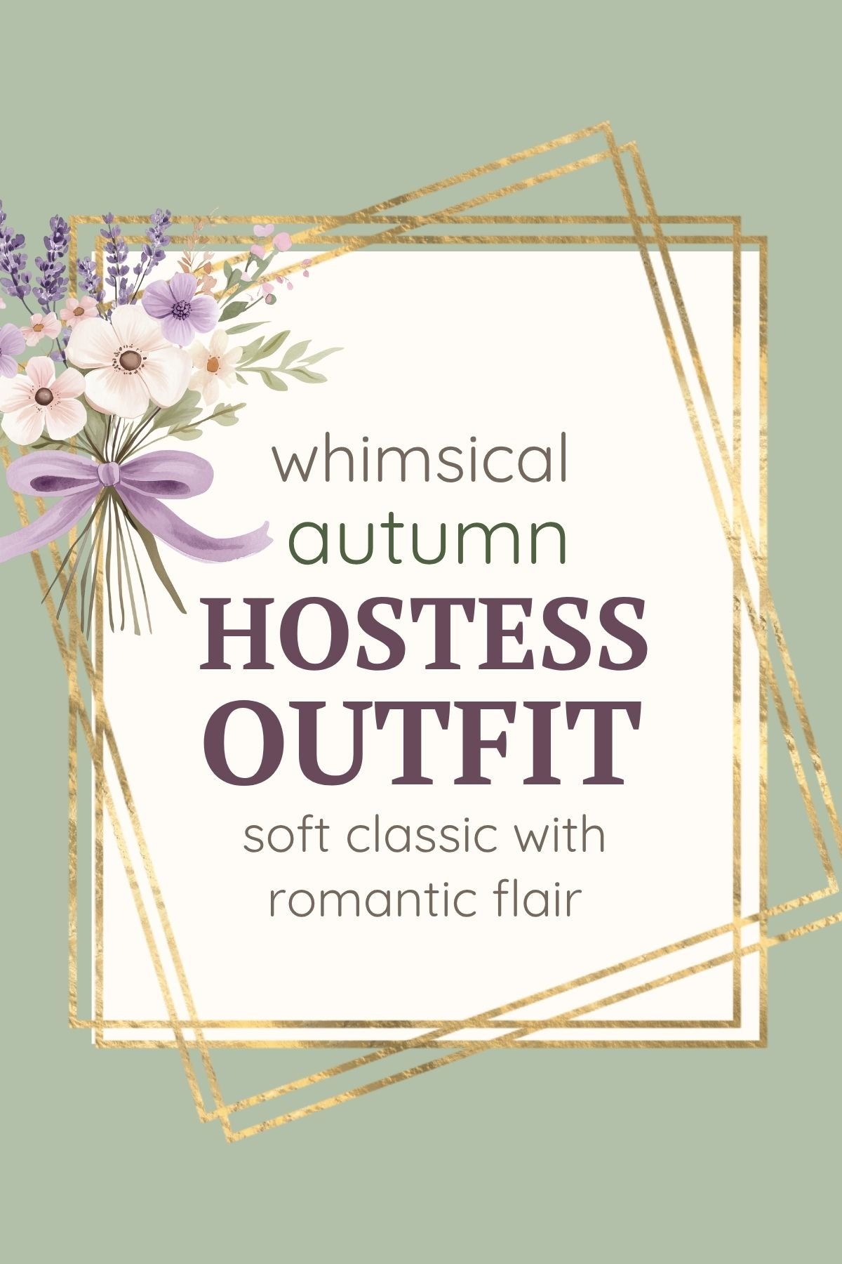 Whimsical Autumn Hostess Outfit. Soft Classic with Romantic Flair