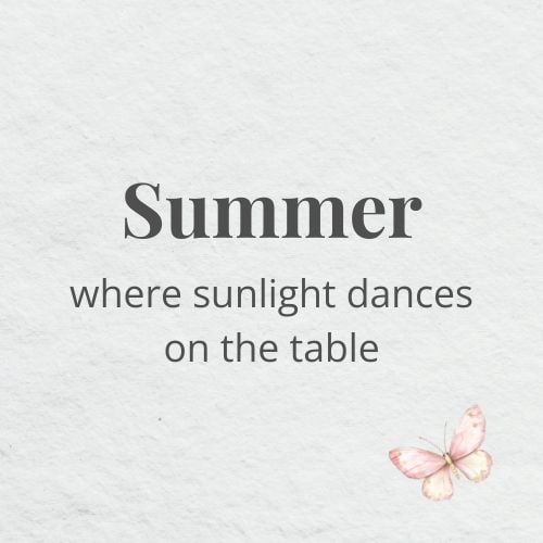 relaxed hostess summer home page (1) Summer - where sunlight dances on the table