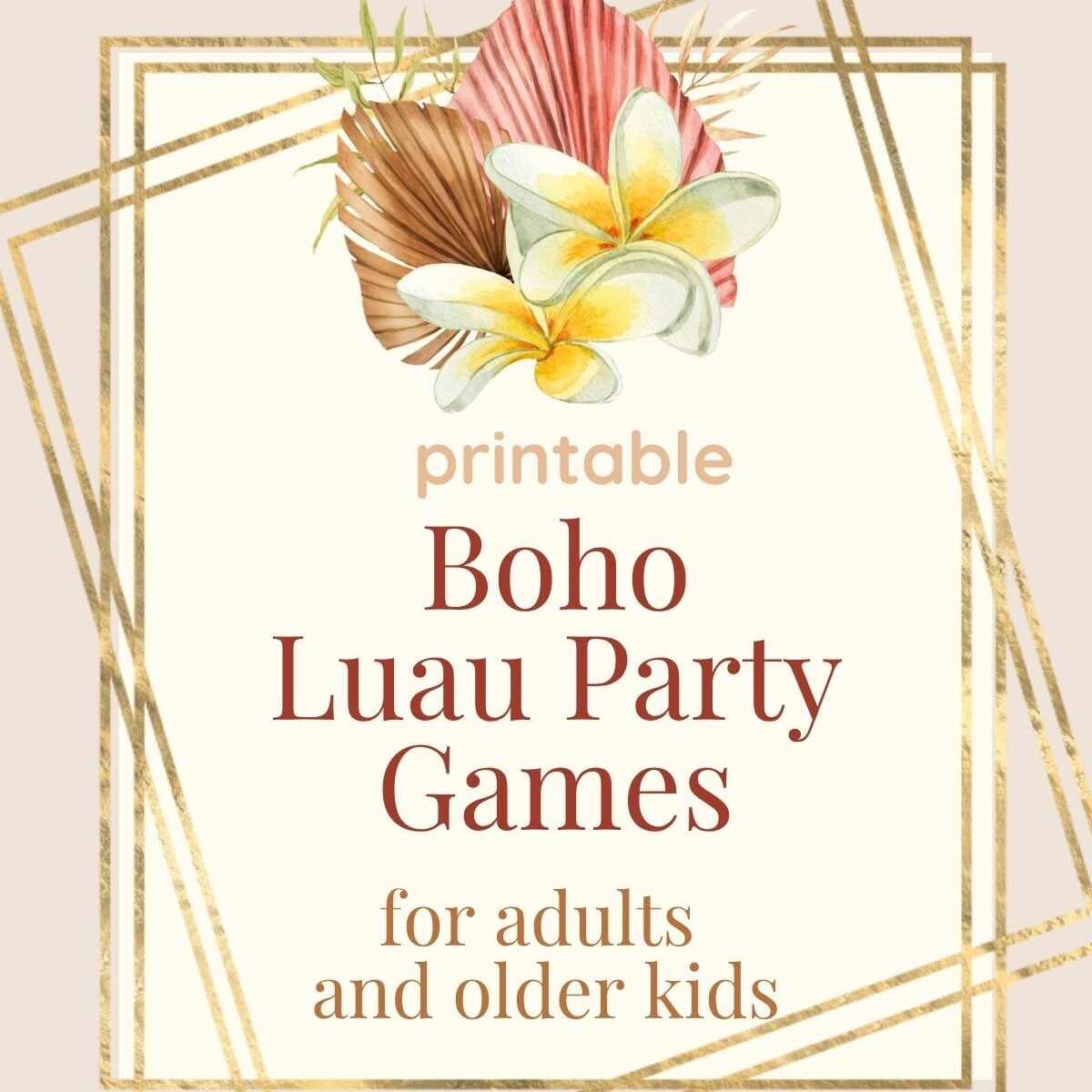 Printable Boho Luau Games for Adults