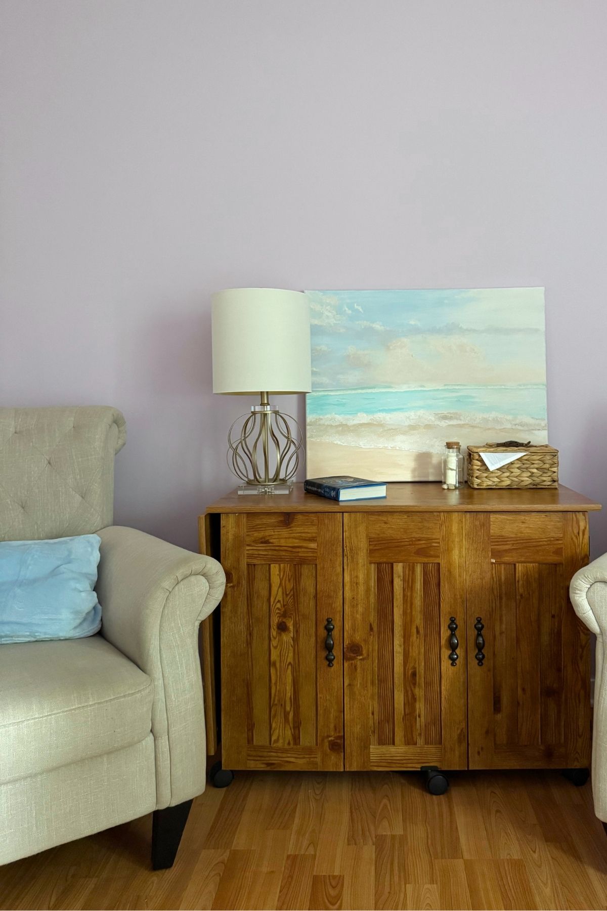 Reading nook in an average-sized master bedroom 