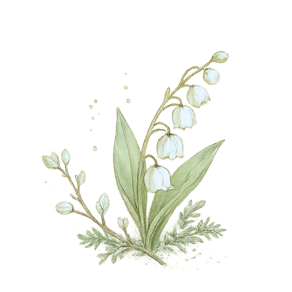 Lily of the Valley. Spring discovery icon for spring decor at the Storybook Cottage.