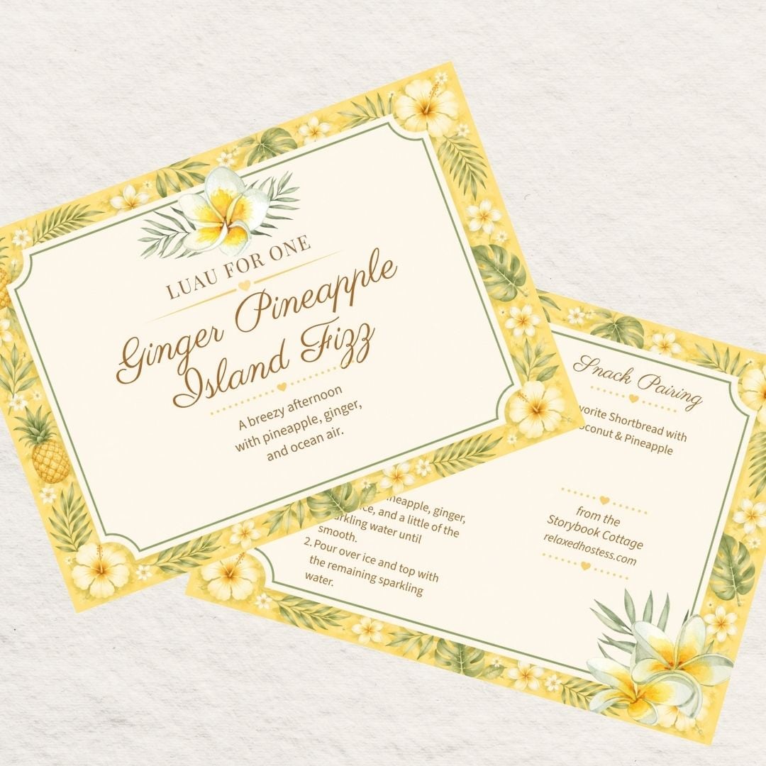 Ginger Pineapple Island Fizz Recipe Card - free printable