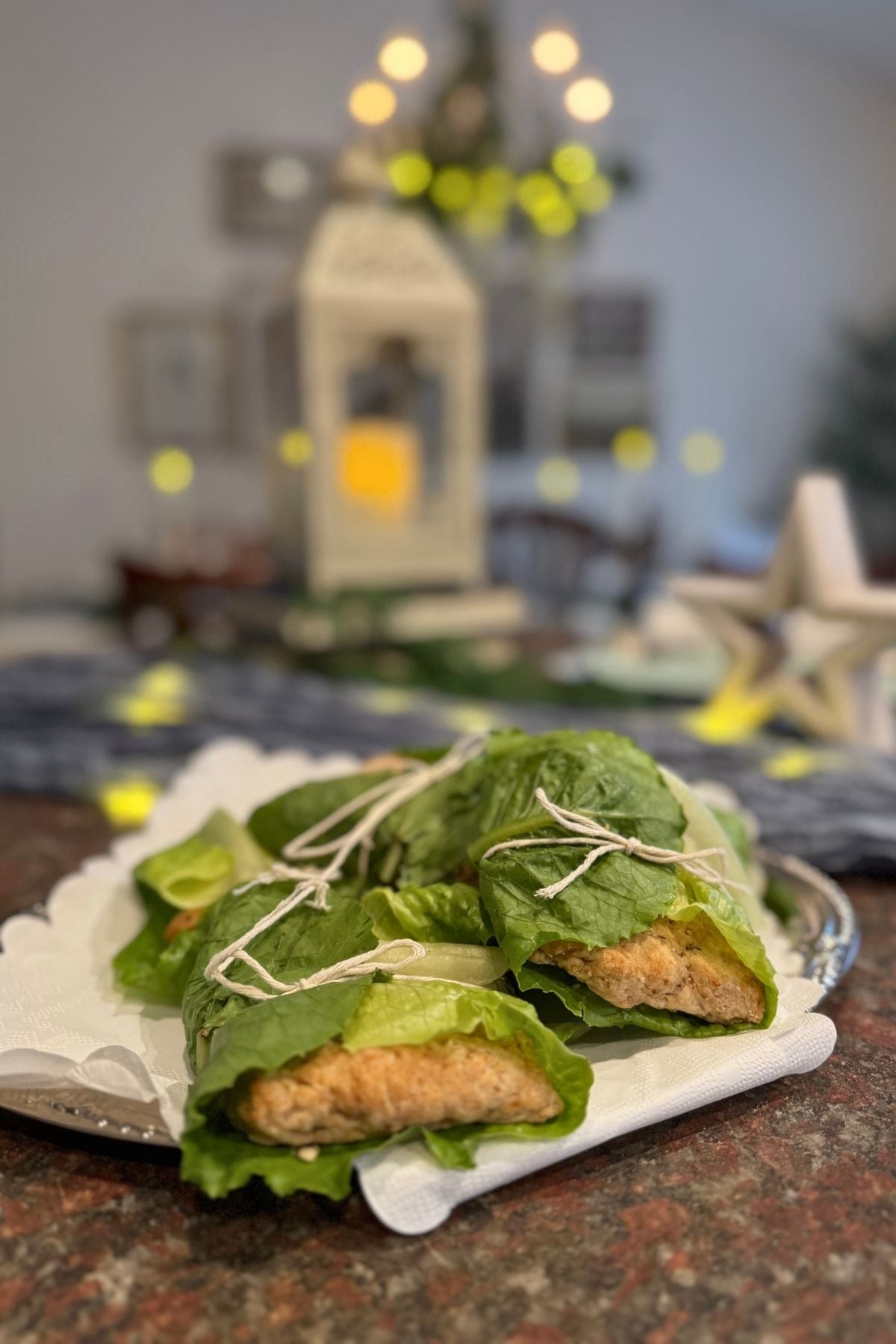 lembas bread wrapped in lettuce Lembas bread... bread wrapped with lettuce and tied with butcher's twine.